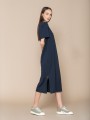 Short Sleeve Navy Dress - Tulipa